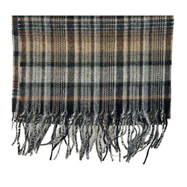Wholesale Adult Wool & Cashmere Plaid Scarf - Asst Colours - Image 3
