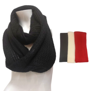 Wholesale Ladies Knit Infinity Scarf - 3 Colours