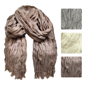 Wholesale Ladies Oversize Crinkle Scarf - 3 Colours