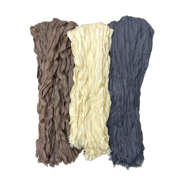 Wholesale Ladies Oversize Crinkle Scarf - 3 Colours