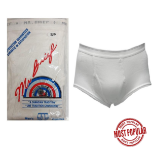 Wholesale Men's Brief - Solid White (Size XL)