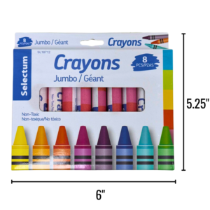 Wholesale Jumbo Crayons Size, 8-Pack ($0.24 Each)