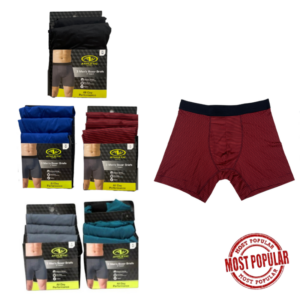 Wholesale Men's 3-Pack 6" Boxer Brief Dri Fit - Size: S-XL