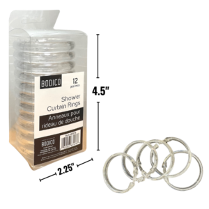 Wholesale Shower Curtain Plastic Hooks, 12-Pack