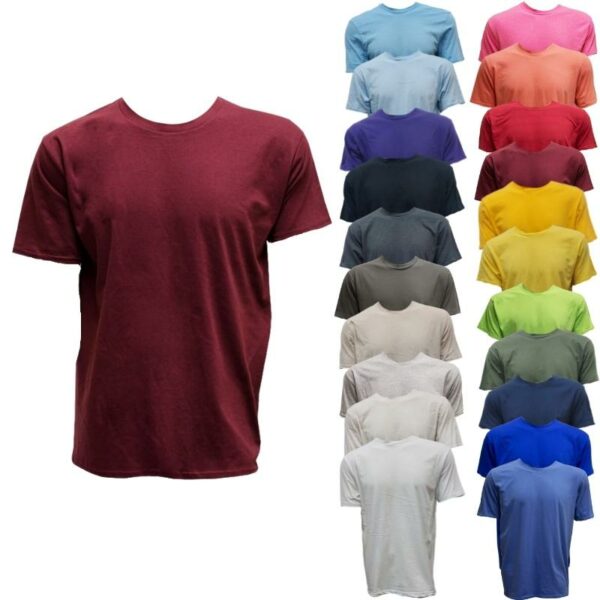 Wholesale Adult Soft-Style Cotton T-Shirt – Asst. Colours (Size Large) - Image 23