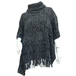 Wholesale Ladies’ Knit Fringe Poncho