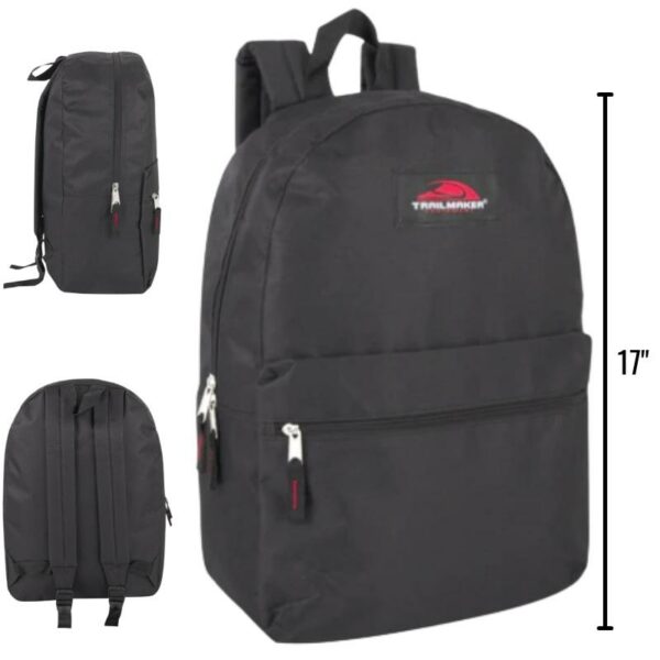 Wholesale Trailmaker 17" Backpack- Black