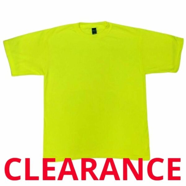 Wholesale Youth Crew T-Shirt - Safety Green (Size Large) Clearance