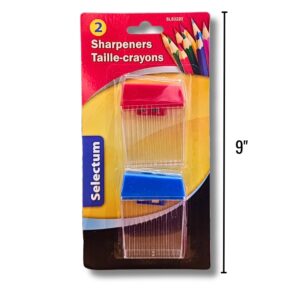 Wholesale 2-Pack Twin Hole Sharpener Asst. Colours ($0.95 Each)