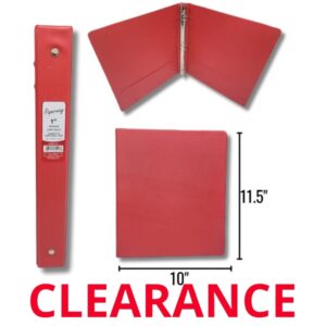 Wholesale 3-Ring Hard Cover 1’’ Binder – Red