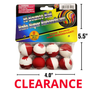 Wholesale 8-Pack Canada Flag Bouncy Balls