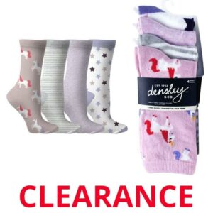 Wholesale Ladies’ Crew Socks, 4-Pack, Asst. Prints – Size 9-11 ($2.00 per Pairs)