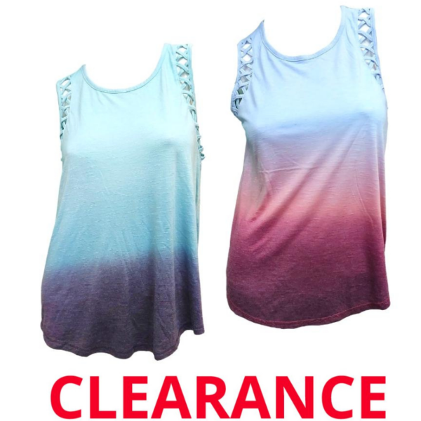 Wholesale Ladies’ Ombre Tank Tops - Asst. Colours (Size XXS – XL)