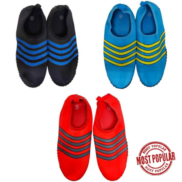 Wholesale Men’s Water Shoes – Asst. Colours with Stripes (Size 8-13)