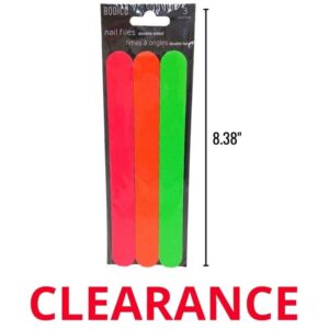 Wholesale Neon Nail File 3-Pack ($0.50 Each)