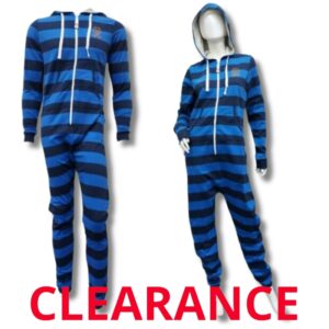 Wholesale Adult Onesie – Blue Stripe (Size: XS – XXL)