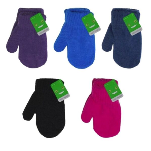 Wholesale Brand Name Infant Stretch Knit Mitts – Asst. Colours (12-24 Months)