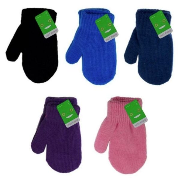 Wholesale Brand Name Toddler Stretch Knit Mitts – Asst. Colours (2-6 Years)