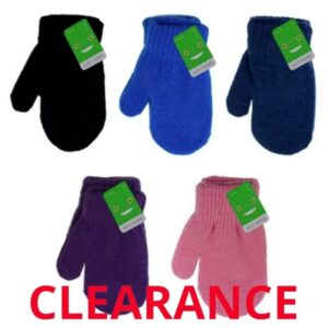 Wholesale Brand Name Toddler Stretch Knit Mitts – Asst. Colours (2-6 Years)