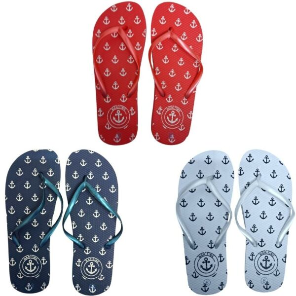 Wholesale Ladies Anchor Flip-Flops (Size: 6-10) - Image 5