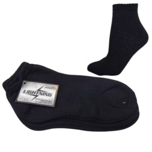 Wholesale Ladies’ Ankle Socks, Black – 3-Pack ($1.33 Each)