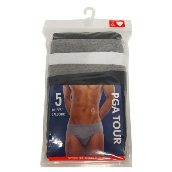 Wholesale Men’s Cotton Briefs- Asst Colours, 5-Pack - Size: S-XL ($2.75 Each) - Image 4