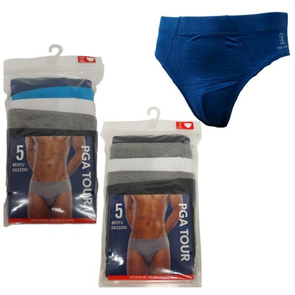 Wholesale Men’s Cotton Briefs- Asst Colours, 5-Pack - Size: S-XL ($2.75 Each) - Image 5