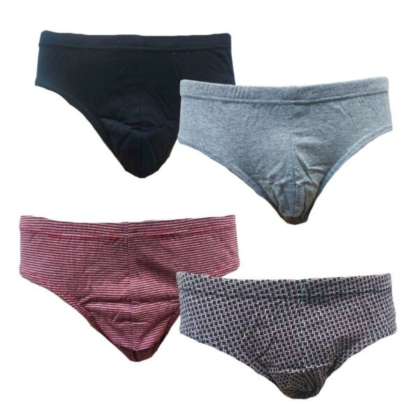 Wholesale Men’s Cotton Briefs- Asst Colours/Patterns - Size: Large - Image 7