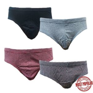 Wholesale Men’s Cotton Briefs- Asst Colours_Patterns – Size_ Large