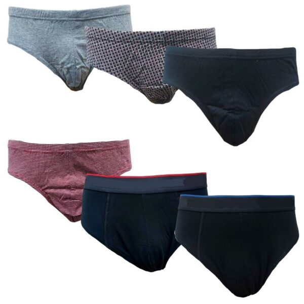 Wholesale Men’s Cotton Briefs- Asst Colours/Patterns - Size: X-Large - Image 8