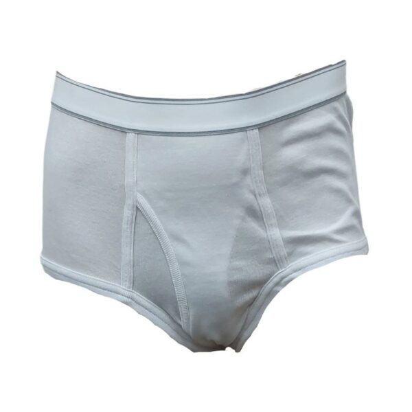 Wholesale Men’s Cotton Briefs- White, 3-Pack - Size: Small ($2.75 Each) - Image 2