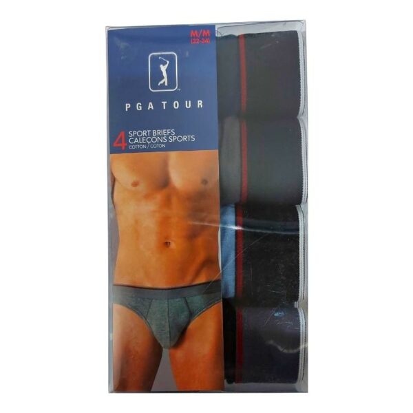 Wholesale Men’s Cotton Sports Briefs- Asst Colours, 4-Pack - Size: Medium ($2.75 Each) - Image 4