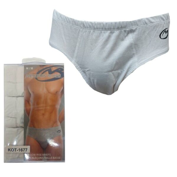 Wholesale Men’s Low Rise Briefs, White, 3-Pack – Size_ S-XL ($2.75 Each)