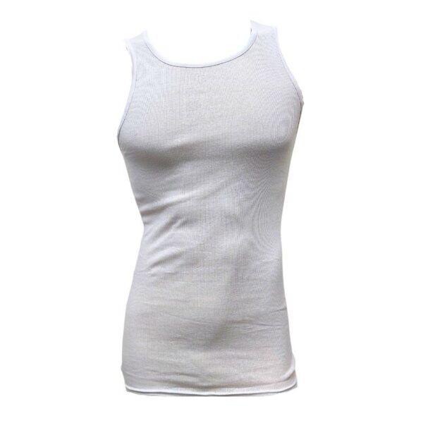 Wholesale Men's White Tank Top, Size: Small - 2-Pack ($2.50 Each) - Image 2
