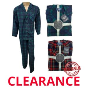 Wholesale Adult 2-Piece Micro Plaid Pajama Set – Asst. Colours (Size S-XL)