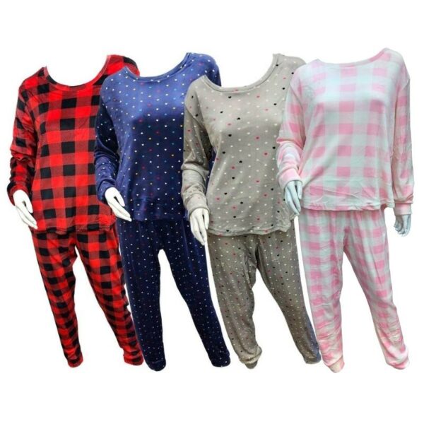 Wholesale Ladies Pajama 2-Piece Set (Size S-XL)