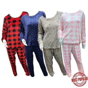 Wholesale Ladies Pajama 2-Piece Set (Size S-XL)