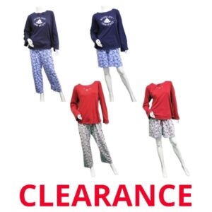 Wholesale Ladies_Youth 3-Piece Pajama Set_ Tee, Pajama Pant & Shorts, Plus Size (Size_ 1X – 3X)