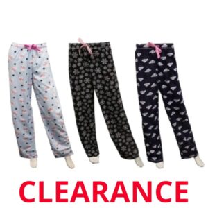 Wholesale Ladies’_Youth Plush Fleece Pajama Pants ( Size S-XL)