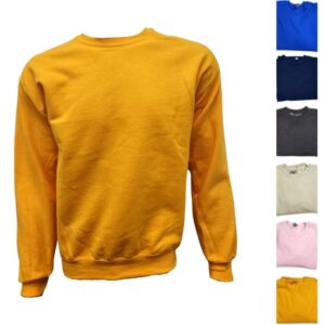 Wholesale Adult Crew Neck, Fleece – Asst. Colours (Size: Medium)