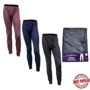 Wholesale Adult Thermal Long Johns, Asst. Colours (Size S-XL)