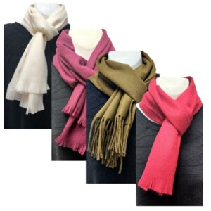 Wholesale Adult Wool Scarf- Asst Colours