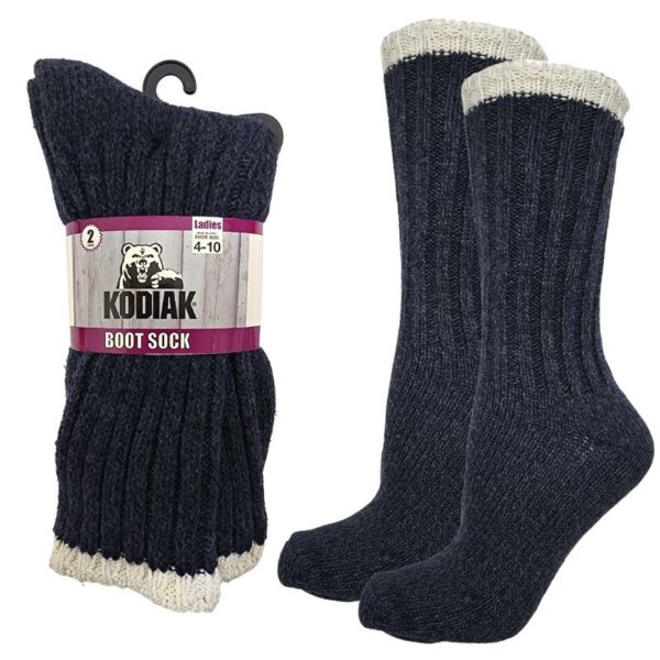 Wholesale Ladies Winter Boot Sock, 2-Pack - Size 4-10 ($3.00 Each) - Image 4