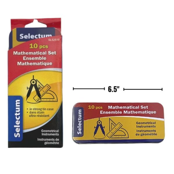 Wholesale Math Set, 10-Piece Set in Metal Case - Image 4