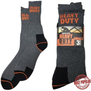 Wholesale Men’s Winter Sock, Grey, 3-Pack – Size 10-13 ($3.00 Each)