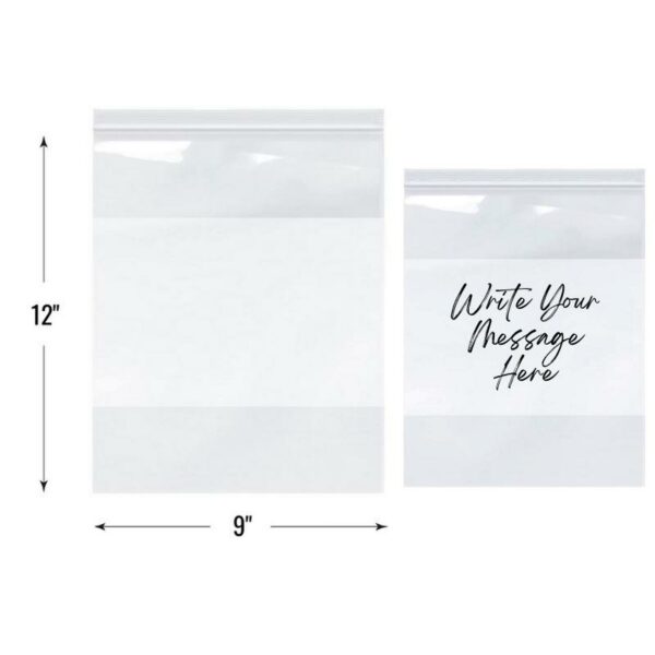 Wholesale Resealable Ziplock Bags – 9″ x 12″ with Writable Block - Image 9
