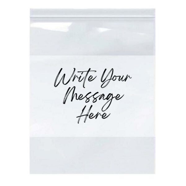 Wholesale Resealable Ziplock Bags – 9″ x 12″ with Writable Block - Image 2