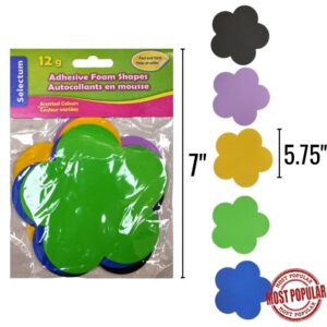 Wholesale Selectum Foam Stickers, Flower Shapes (12g)