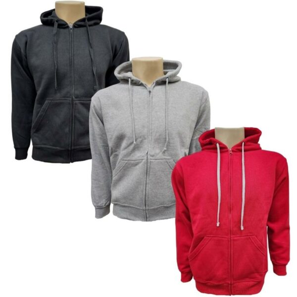 Wholesale Adult Full Zip Hoodie – Asst Colours (Size_ Small)