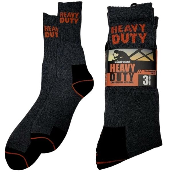 Wholesale Men's Winter Sock, Black, 3-Pack - Size 10-13 ($3.00 Each)